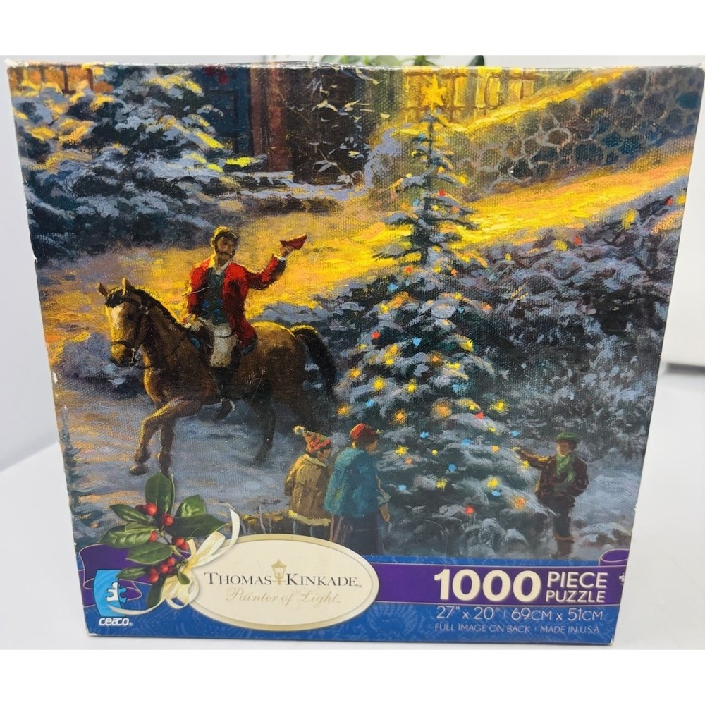Thomas Kinkade Painter Of Light Spirit Of‎ Christmas 1000 Piece Puzzle Brand New